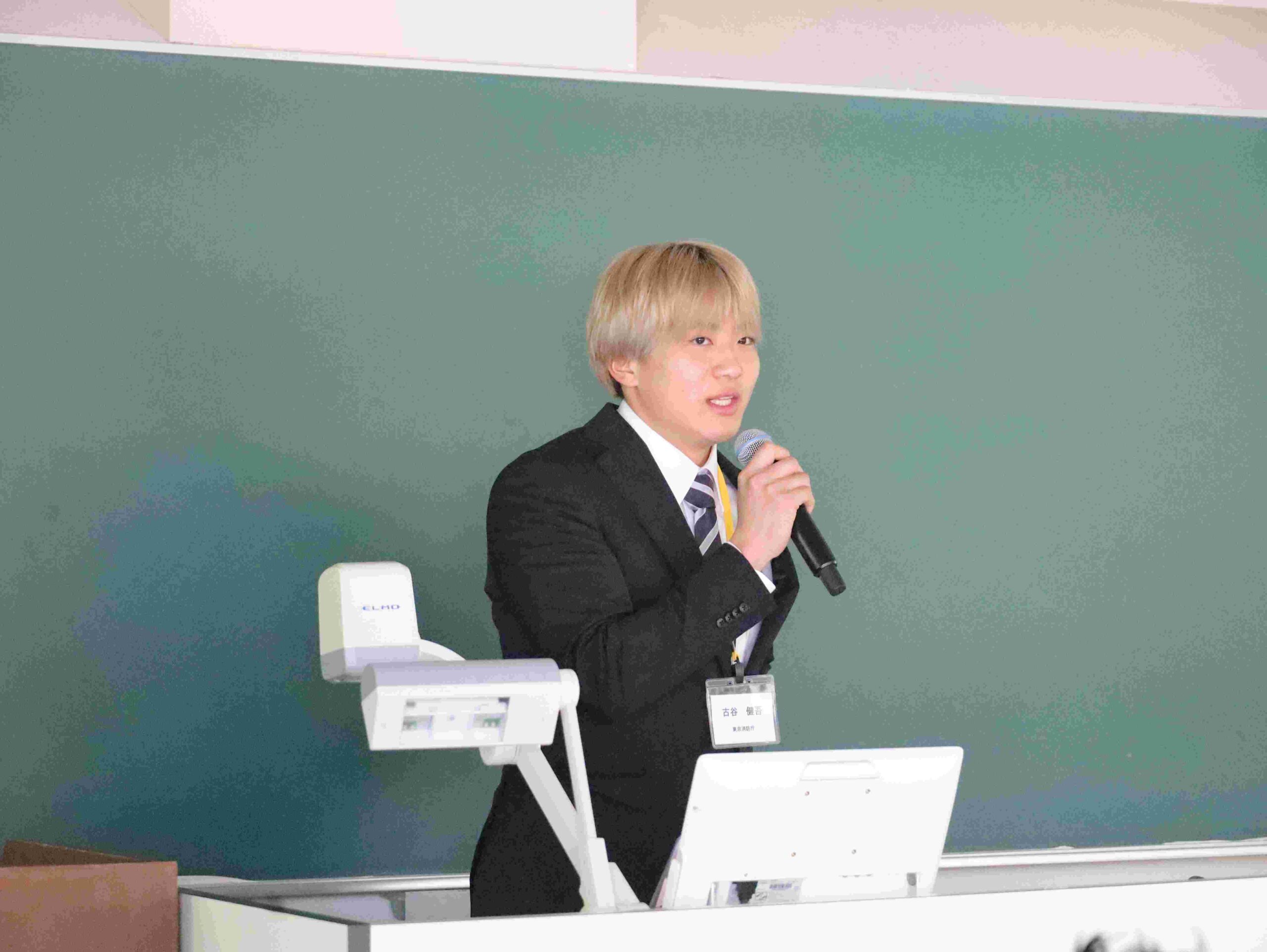 古谷健吾さん（高松工芸）＝東京消防庁
